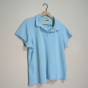 Lily Pulitzer sz XL Caribbean blue palm polo golf shirt